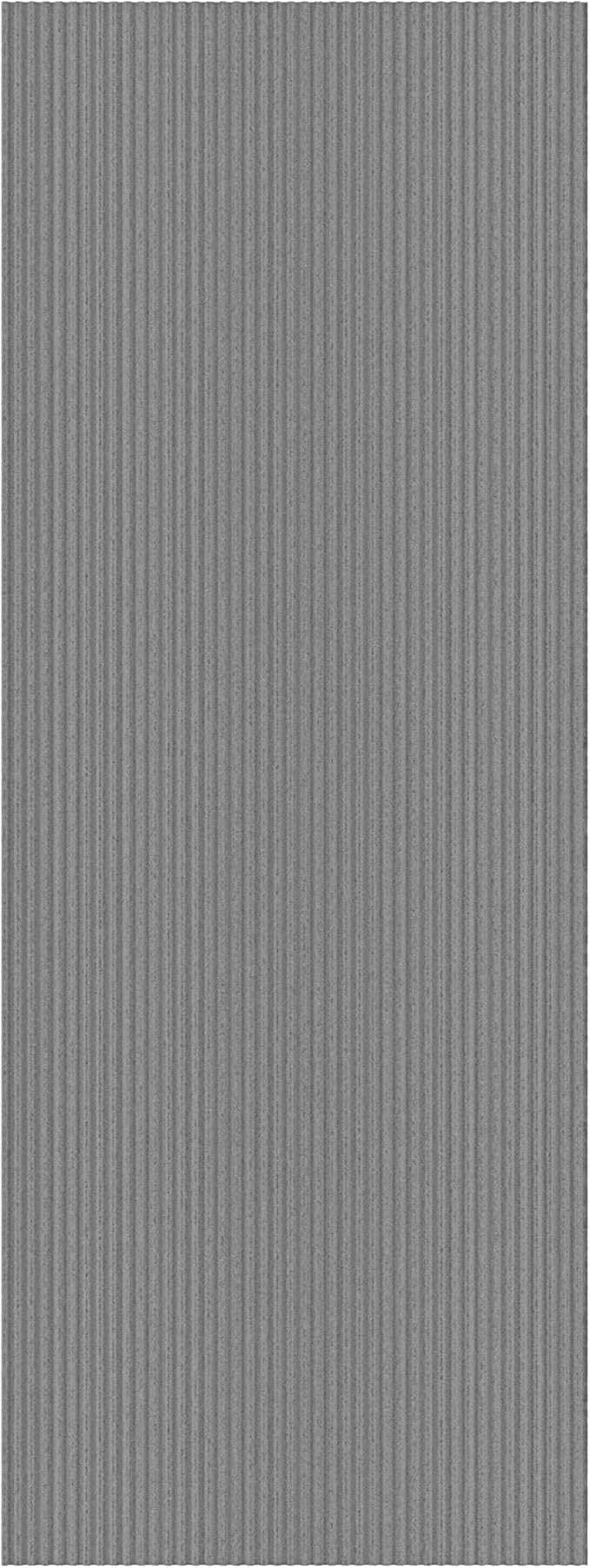 Ottomanson 2'7" x 8' Hallway Runner with Scraper Pile Extra Durable Non-Slip Rug Mat for Indoor & Outdoor Use - Ideal for Kitchen, Entryway, Patio & Garage - High-Traffic Carpet, Gray