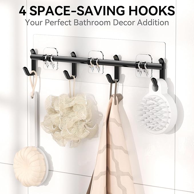 YASONIC Shower Caddy Adhesive, Rustproof Shower Shelves for Inside Shower, No Drilling Bathroom Organizers and Storage, 6 Pack Large Capacity Bathroom Caddy for Kitchen & Home Decor-XXL Size