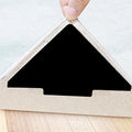 Rug Tape, 10 Pcs Double Sided Non Slip Reusable Rug Stopper, Washable Rug Pad Grippers for Hardwood Floors, Tile Floors, Carpets, Floor Mats, Wall (Black)