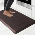 Kitchen Mat Cushioned Anti Fatigue for Floor, Non-Slip Waterproof Comfort Rug for Kitchen Sink, Standing Desk & Laundry, 17.3"x29", Chocolate