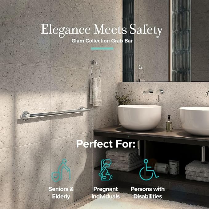 Elevate 54" L Grab Bar, Chrome