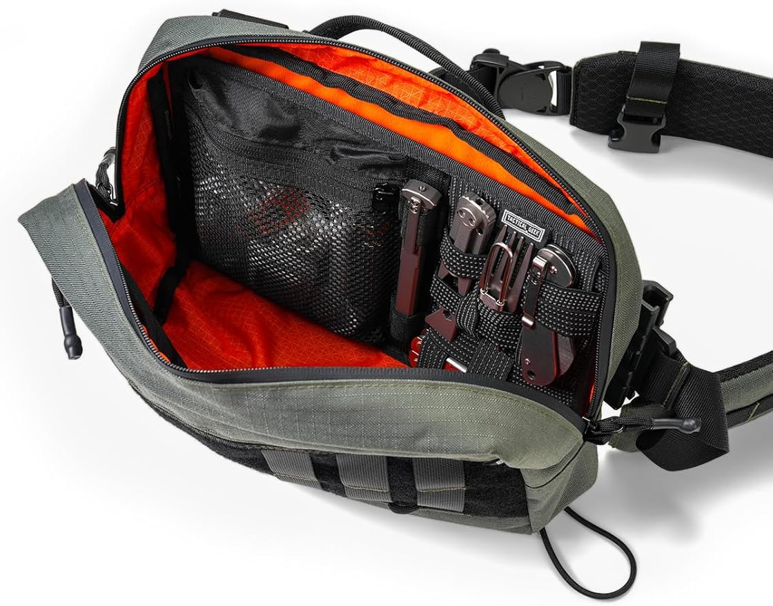 TACTICAL_GEEK EDC Organizer Board, Anti-Slip Elastic Woven Board, Utility Bag Insert Panel for Small Gear, Backpack Accessories (TCM10-Black)