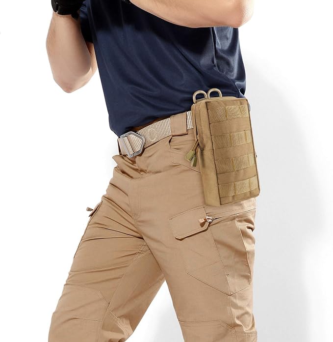 FRTKK 2 Pack Molle Pouches - Tactical Compact Water-Resistant EDC Pouch Bag Small Utility Pouch