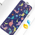 Bath Tub Shower Mat Non Slip Kids Bathtub Mat Anti Slip Baby Bath Mat for Tub 40 x 16 Inch Extra Long Toddler Bath Mat with Suction Cups and Drain Holes for Bathroom Floor,Space Dinos