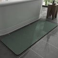 MontVoo -Bath Mat Rug-Rubber Backing Non Slip Quick Dry Absorbent Thin Bathroom Rugs Fit Under Door-Faux Suede Surface Bathroom Floor Mats-Shower Rug for in Front of Bathtub Shower Green 24"x48"