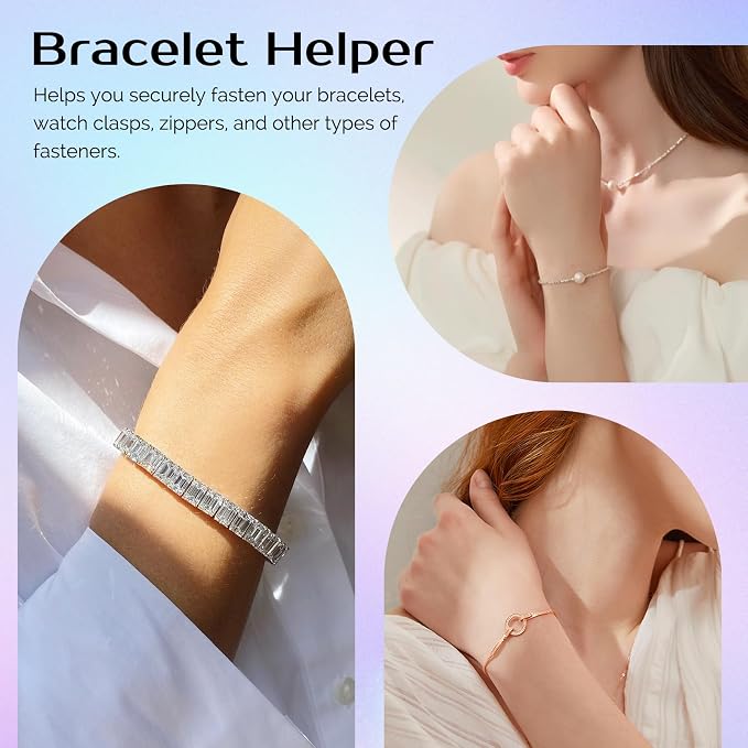 Zipper Helper Pull for Dresses and Bracelet Helper Tool Set, Zipper Puller Helper for Elderly, Women or Traveler, Dress Zipper Pull Helper, Easy to Use
