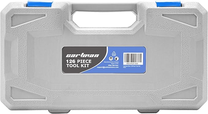 CARTMAN Home Tool Set Kit, Basic Household Hand Tools with Storage Case Light Blue