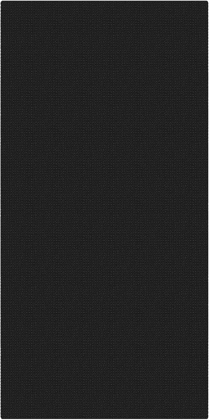 KOZYFLY Black 3x6 Washable Runner Rug, Non Slip Wide Runners for Hallway, Woven Large Entryway Runners, Braided Floor Carpet Runner for Entry, Kitchen, Bedside, Hall, Black/Dark Grey