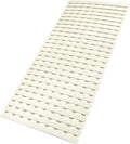 MBOSS Bath Tub Shower Mat Non Slip Bathtub Mats for Bathroom Shower Floor Mat Bath Mats for Shower Tub Anti Slip Shower Mat with Drain Hole and Large Suction Cups (Ivory White, 37.5 X 15.7 Inch)