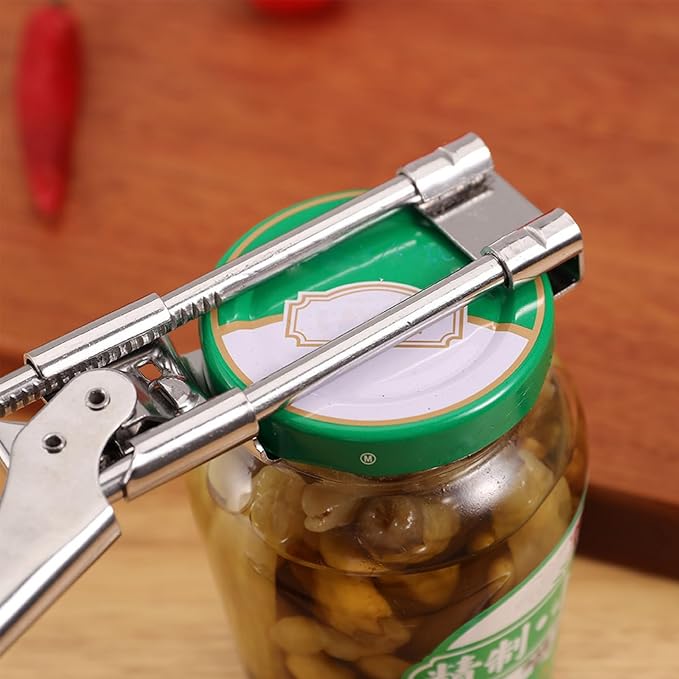 Adjustable Stainless Steel Jar Opener, Easy Grip Manual Bottle & Tight Lid Opener for Elderly, Arthritis, Women and Children (1)