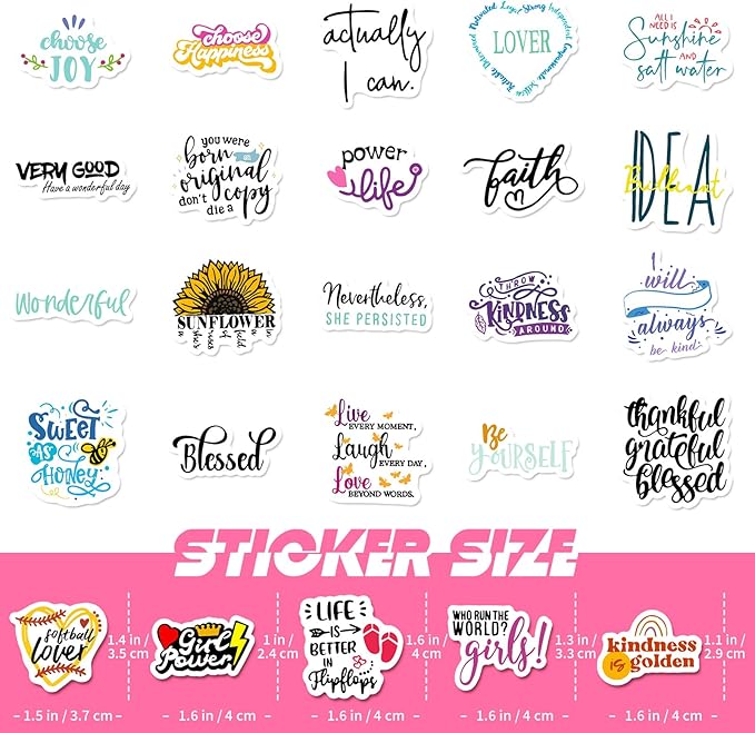 Pink Bedside Shelf Organizer - Wall Mount Phone Holder with Glasses Hook & 50 Motivational Stickers for Girls Bedroom Dorm Decor