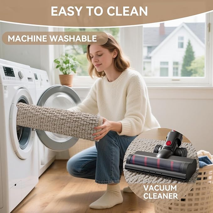 20x32 Extra Soft Chenille Bathroom Rugs - Non Slip Quick Dry Absorbent & Washable Bath Mat, Thin Low Profile Fit Under Door, Shower Mat for Outside Shower - Brown