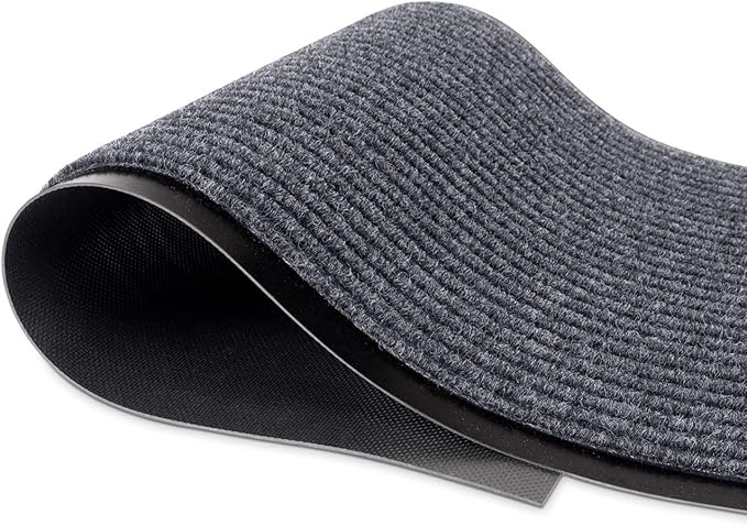 MaxMat® Extra Large Commercial Floor Mat, 3 x 5 Feet Heavy Duty Made in USA Commercial Door Mat, Waterproof, Low-Profile, Easy to Clean, Rubber Backing Entry Mudroom Rug (Charcoal Grey)