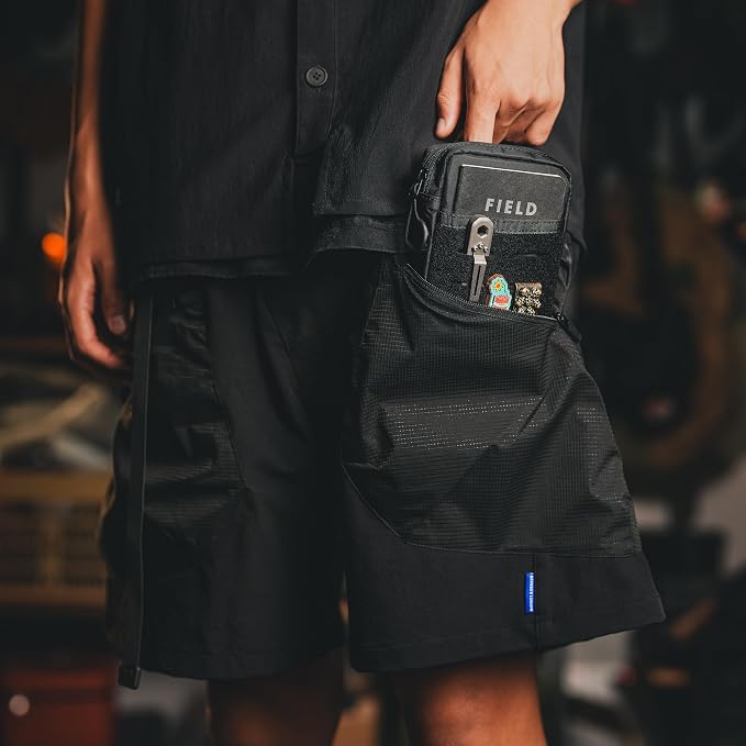 TACTICAL GEEK Block E3.0 EDC Compact Waist Pocket Pouch, Men EDC Pouch Organizer, Multi-Purpose Molle Tool Pouch for Multitools, Utility Tool Organizer Bag for Daily Essentials Carry (XBlack)