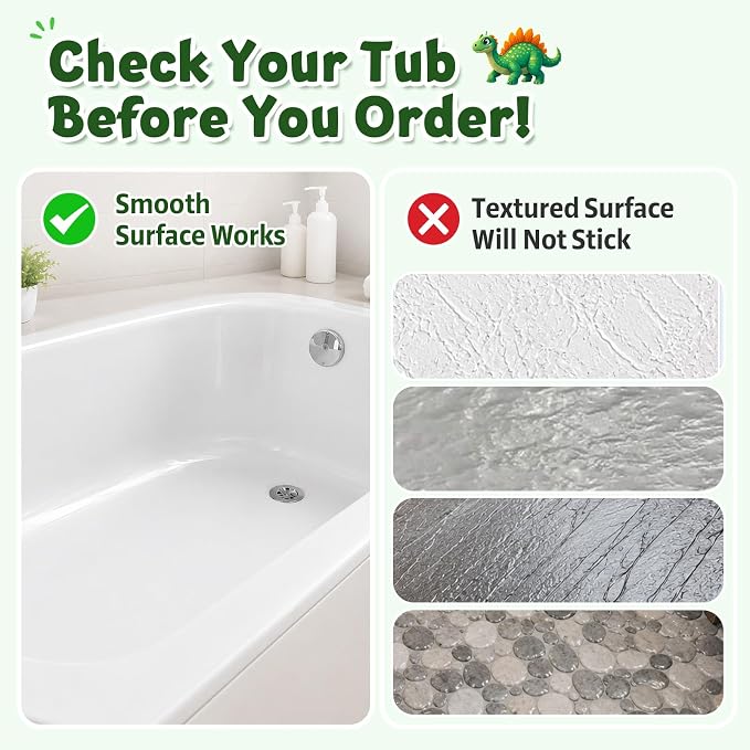 XIYUNTE Baby Bath Mat for Tub Non Slip Kids, BPA Free Extra Long Bathtub Mat 40x16 with Drain Holes and 200 Suction Cups, Non Toxic Machine Washable Toddler Bath Mat, Eco-Friendly Certified