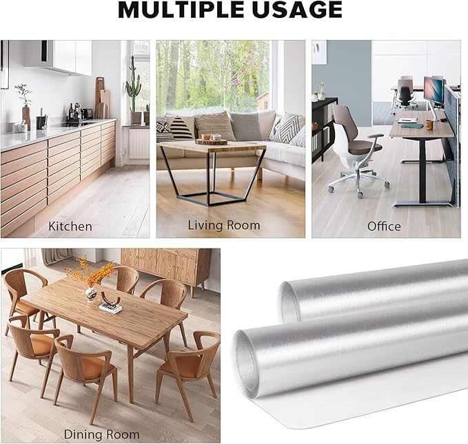 Clear Floor Mat for Home, 4'×6' Large Non-Slip Plastic Rug for Under Kitchen Table, Durable Waterproof Vinyl Area Mat for Spills, Dog Accident, Anti-Scratch Floor Protector for Living Room