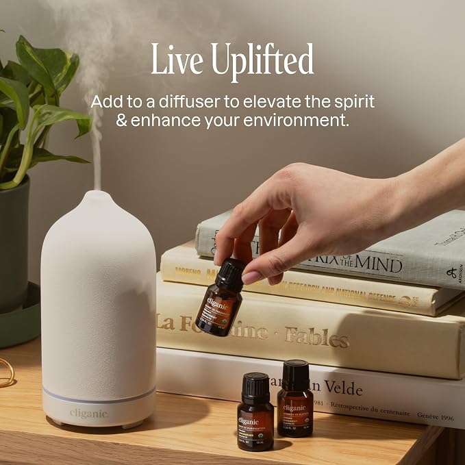 Cliganic Organic Patchouli Essential Oil - 100% Pure Natural for Aromatherapy Diffuser | Non-GMO Verified
