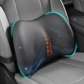 Cooling Lumbar Support Pillow for Car,Memory Foam Car Seat Back Support Pillow for Summer Driving,Cool-Touch Back Cushion with Strap for Pain Relief,Ergonomic Back Cushion for Chair(Gray Cooling)