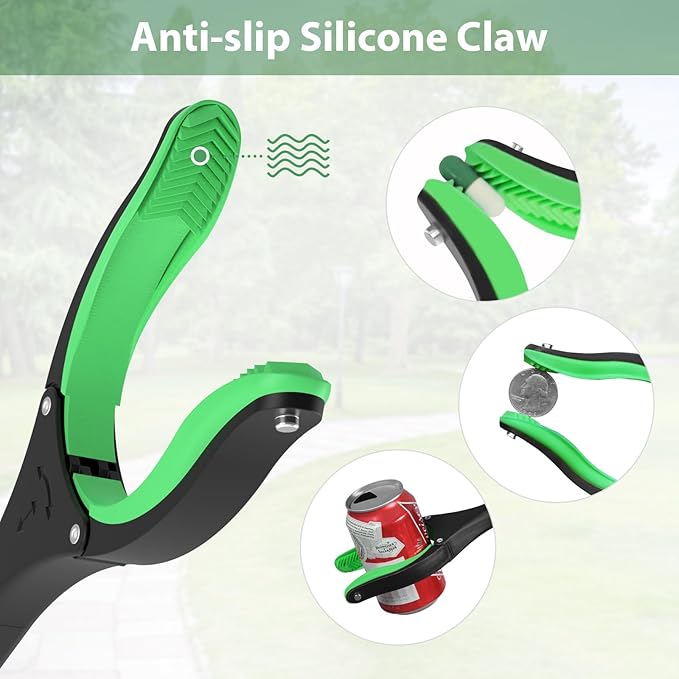 52" Extra Long Grabber Reacher Tool, Foldable Reacher Grabber Pickup Tool with Strong Magnetic & 360° Rotating Anti-Slip Jaw, Extension Trash Picker Upper Grabber for Indoor & Outdoor | For Seniors/Disabled/After Surgery Recovery, Extra Long Foldable, ...