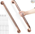Grab Bars for Shower, Zynuhmo 2 Pack 24 Inch Anti Slip Safety Grab Bar 1.25" Diameter Stainless Steel Shower Handrails for Handicap Injury Pregnant Senior Assist Bath Shower Handles(Rose Gold)