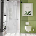 AmazerBath Long Stall Shower Curtain 36x84 Inches, Walk in Shower Curtain Plastic, Clear Shower Stall Curtain Heavy Duty Thick PEVA, Narrow Curtain with 2 Weighted Stones and 6 Grommet Holes
