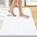 Bcoimo 36x24 Chenille Bath Mat – Non-Slip with Backing Bath Rug Ultra-Absorbent and Machine Washable Bathroom Mat Quick-Dry Design. Ideal for Bathroom Shower and Tub Areas