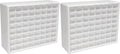 Akro-Mils 64-Drawer Plastic Drawer Storage Cabinet for Garage Organization, Bead Organizer, Building Bricks Storage, Teacher Toolbox, Makeup Organizer, 20-Inch W x 6-Inch D x 16-Inch H, 10164 White