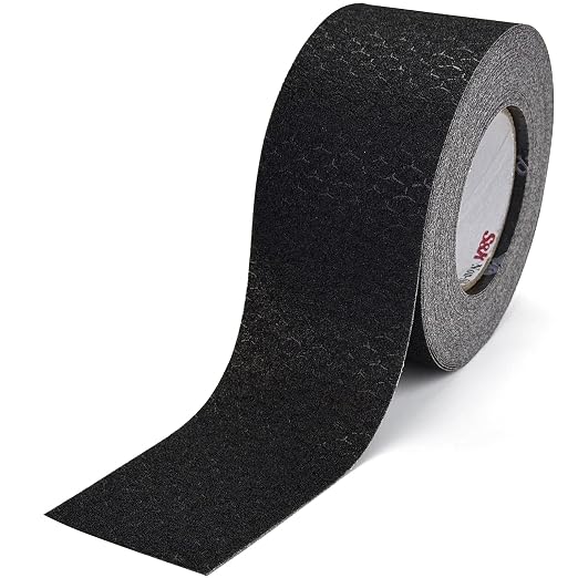S&X Anti Slip Tape 3" x 60' Ultimate Non Skid Tape for Outdoor Stairs, Decks, Ramps - Waterproof & Durable