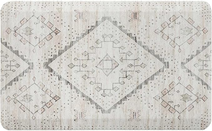 House of Noa Nama Standing Mat – Anti-Fatigue Kitchen Mats for Floor, Cushioned & Non-Slip Kitchen Comfort Mat for Standing, Thick Foam Anti-Fatigue Mat for Kitchen & Workspaces, Ula Calico 22" x 36"