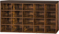 DINZI LVJ Shoe Storage Bench, 20-Cubby Shoe Rack Bench with Cushion, Fully Adjustable Shelves, Shoe Organizer for Closet, Entryway, Mudroom, Hallway and Garage, Rustic Brown