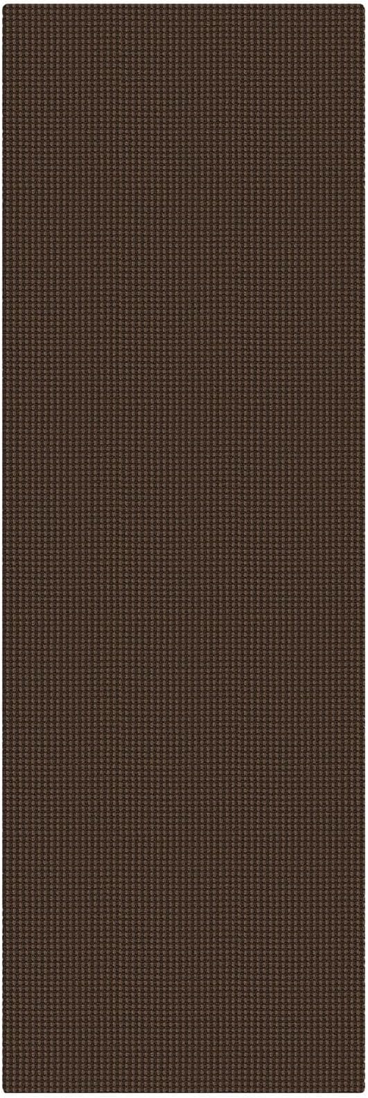 KOZYFLY Runners for Hallways 2x6 ft Washable Kitchen Runner Non Slip Rubber Backed Hall Runners Cotton Entryway Runner Rugs Floor Carpet for Indoor Backdoor Bedroom Kitchen, Brown/Dark Brown