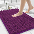 Smiry Bathroom Rugs Mat 24x16, Extra Soft Absorbent Chenille Bath Rugs, Non Slip Rubber Backing Machine Washable Quick Dry Bath Mats for Bathroom Floor, Tub, Shower, Home Decor Accessories, Violet