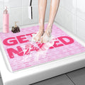 Shower Mat Non Slip Square - 32x32 Inch Soft Comfortable Shower Floor Mat with Drain - PVC Loofah Bath Mat for Shower, Bathroom and Wet Areas - Quick Drying & Easy Cleaning