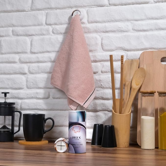 HEFA Towel Holder, Towel Hooks, Dish Towel Holder, Kitchen Organization, Bathroom Accesories, Kitchen Towel Hook, Kitchen Towel Holder, Christmas Gift, Kitchen Gadgets 4 Pack