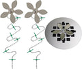 DrainWig Shower Drain Hair Catcher – Disposable Bathroom Hair Trap, Easy to Install in Shower Drain Cover, Helps Prevent Clogs – As Seen on Shark Tank – Silver Flower (2-Pack)