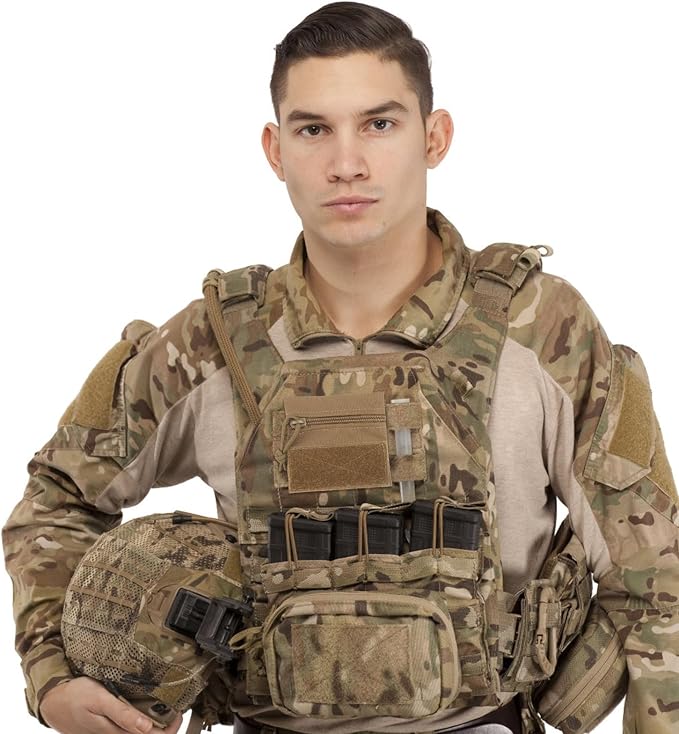 Qavctw Tactical Admin Pouch Bag with Hook and Loop Tool Storage Bag Snack Pouch Candy Bag Hanging Pouches Backpack Accessory Pouch