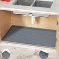 Under Sink Mats 34"x22" for Kitchen, Silicone Waterproof Liner, Sink Silicone Tray with Drain Hole, Storage and Organizers, Cabinet and Counter Protector,Litter Mat, Pet Cat Puppy Essentials