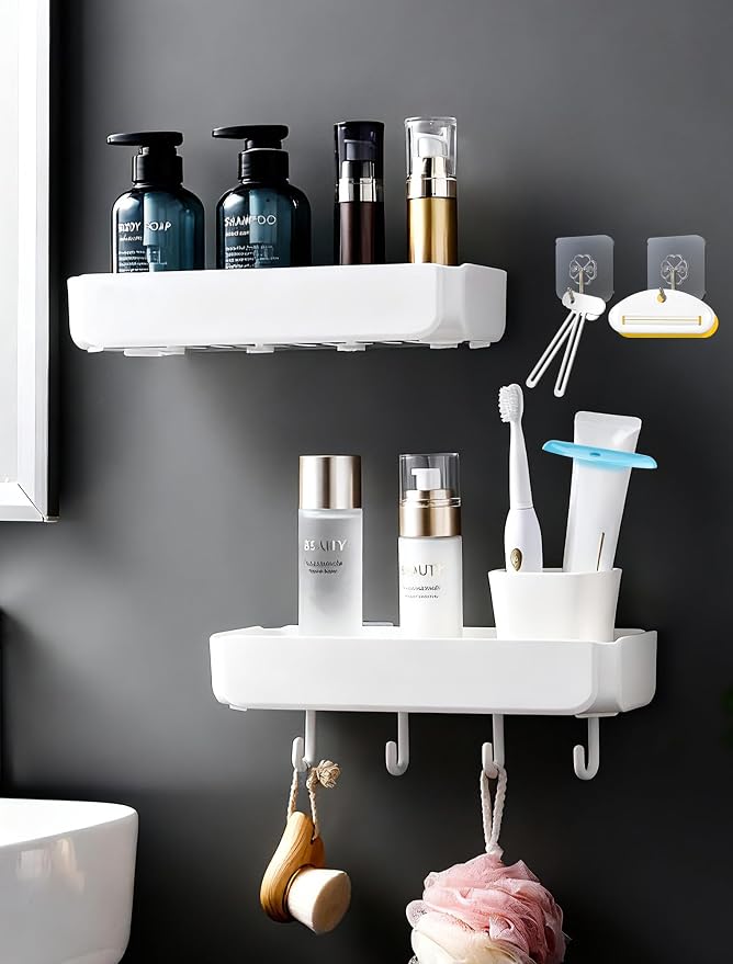 EVOULTES 6 PCS Toothpaste Squeezer, 2 Metal Tube Roller Squeezer with 4 Plastic Toothpaste Dispenser Hanging Toothpaste Key, Tube Squeezer Tool for Bathroom, Suitable for Toothpaste, Cosmetics, Paints