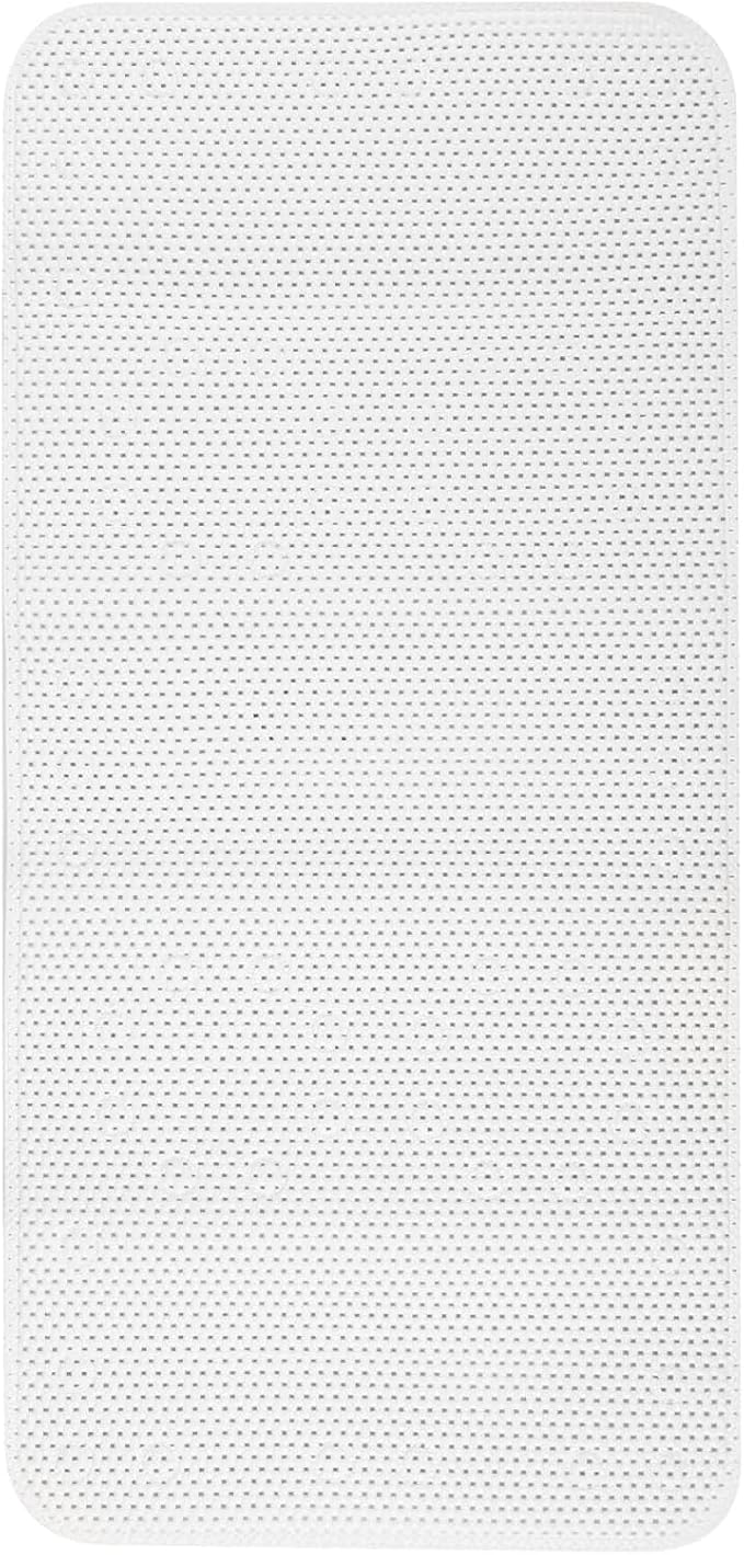 Duck Brand Softex Bath Mat for Tubs, Machine Washable, 17 x 36 Inches, White, Skid Resistant (393477)