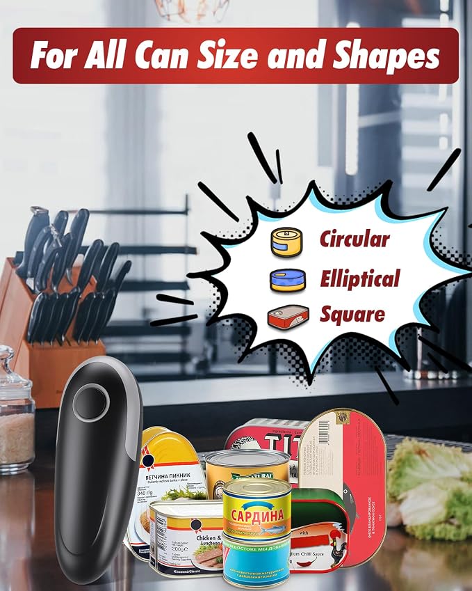 Electric Can Opener Fits All Can Sizes