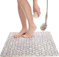 Enkosi Loofah Shower Mat Non-Slip - Anti-Slip Bath Mat for Inside Showers, Tub, Bathtub, Bathroom - Quick Dry PVC with Drain Holes - Cushioned Safety Grip - Secure for Kids and Elderly (Pebble 24x24)