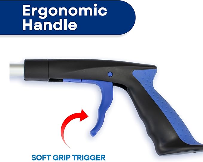 RMS 2 Pack 34 Inch Extra Long Reacher Grabber - Foldable Gripper and Reaching Tool with Rotating Jaw