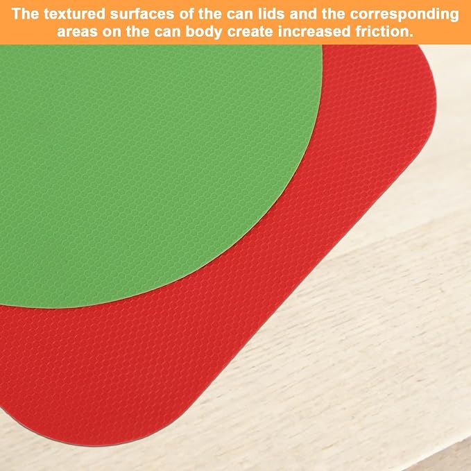 LUTER 4pcs Jar Opener Gripper Pads, Rubber Jar Grippers Multi-function Jars Opener for Seniors Kitchen Coasters(Red, Green)