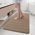 Buganda Memory Foam Bath Mat, 47" x 24", Ultra Soft and Non-Slip Bathroom Rugs, Water Absorbent and Machine Washable Bath Rug Runner for Bathroom, Shower, and Tub, Mocha