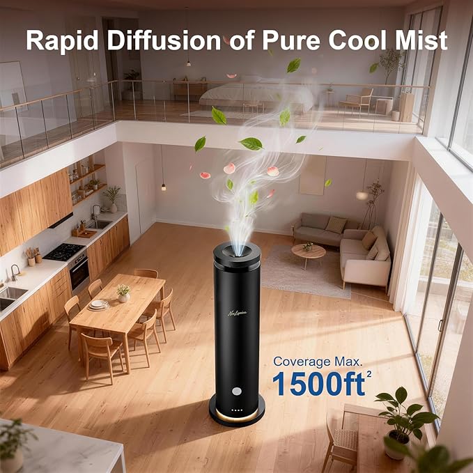 Waterless Scent Diffuser Starter Kit with 5 Essential Oils, Luxury Hotel-Class 1500 Sq Ft Cover Aromatherapy Diffuser Oil Machine, 6 Mist 4.06Oz Air Diffusers for Home Large Room Hotel SPA