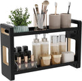 Bathroom Counter Organizer,Bathroom Counter Shelf,Bathroom Organizers,Under Sink Organizer,Cologne Organizer For Men,Cologne Cabinet,Fathers Day Gift for Dad(Black 2 Tier)
