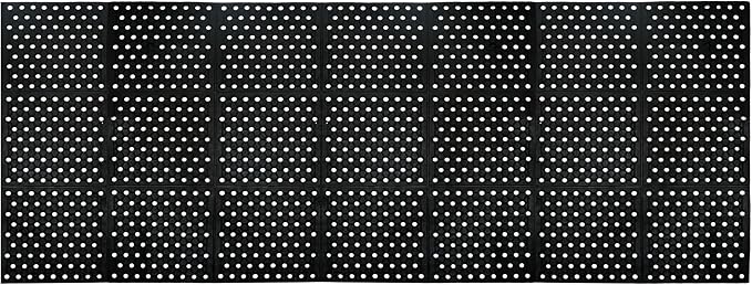 tonchean Rubber Floor Mat with Drainage Holes 83x36x0.4in Commercial Anti-Fatigue Rubber Mat with Non-Slip Backing Heavy Duty Drainage Floor Mats for Commercial Restaurant Kitchen Bar Use Wet Area
