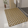 Casa and Beyond Shower Mat Non Slip Bath Mat Secure Shower Mat Easy to Clean Drains Fast Easy Dry Cut Soft Machine Washable Bathtub mat for Inside Shower (Coffee,20.9 * 20.9 in)