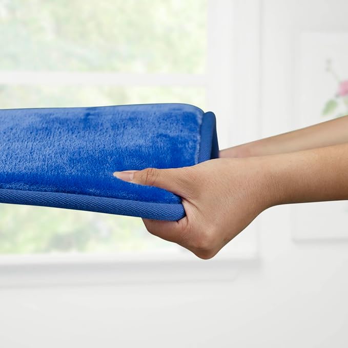 Memory Foam Bath Mat Non Slip Absorbent Super Cozy Velvet Bathroom Rug Carpet (72 inches X 24 inches, Royal Blue)