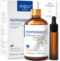 HIQILI Peppermint Essential Oil Add to Spray, Diffuser, Can Enjoy Air Freshening, Use in Kitchen, Bedroom, Office, Extra Free Travel Bottle - 3.38 Fl Oz/100 ML